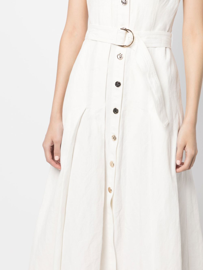 Shop Acler Belted Long Dress In White
