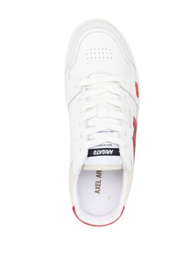 Shop Axel Arigato A-dice Lo Leather Sneakers In White