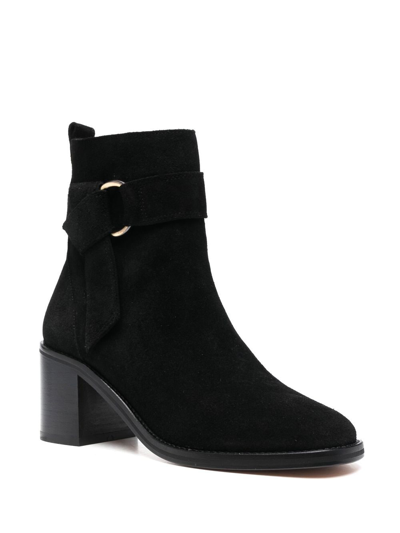 Shop Tila March Lea Suede 80mm Ankle Boots In Black
