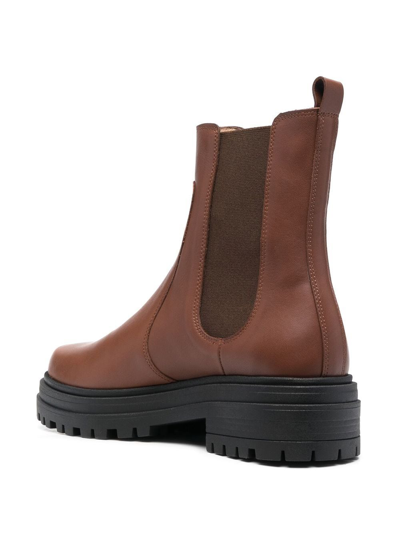 Shop Tila March Sasha Leather Chelsea Boots In Brown