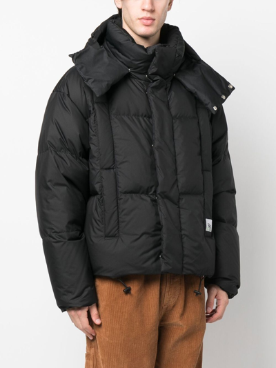Shop Bacon Andrew Hooded Padded Jacket In Black