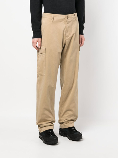 Shop Ten C Straight-leg Cotton Cargo Trousers In Neutrals
