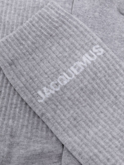 Jacquemus Cotton-blend Socks In Grey
