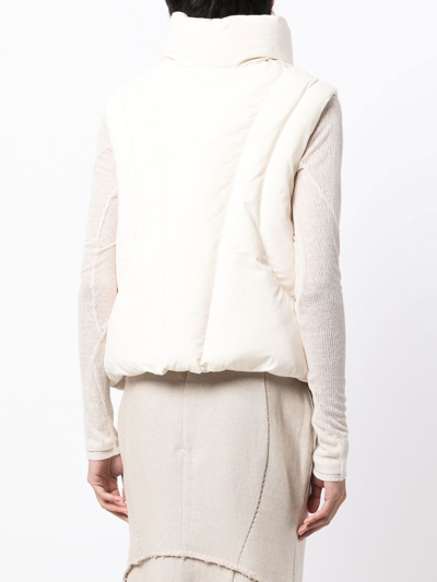 Shop Hyein Seo Padded Zipped-up Gilet In Neutrals
