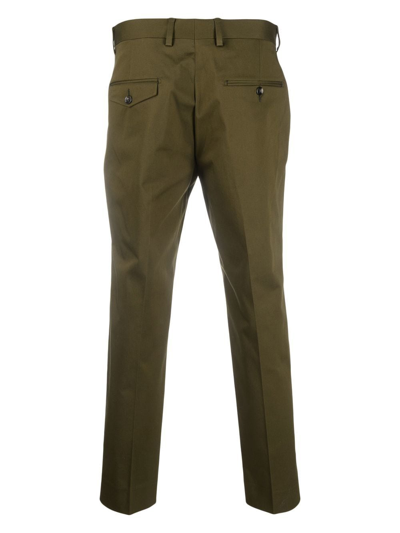 Dell'oglio Cropped Leg Trousers In Green