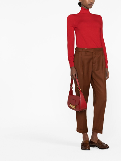 Shop Briglia 1949 Cropped Tailored Trousers In Red
