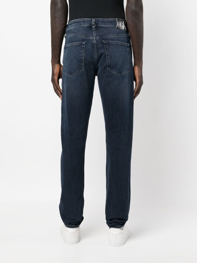 Shop Calvin Klein Jeans Est.1978 Mid-rise Straight-leg Jeans In Blue