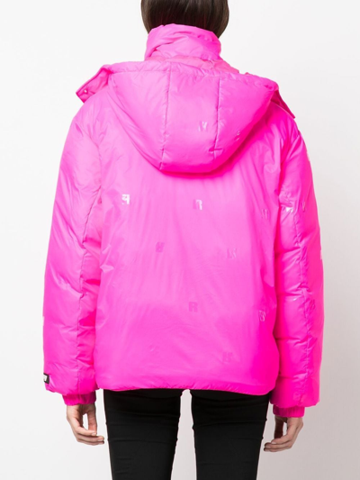Rotate Birger Christensen Pink Tina Short Puffer Jacket In Pink