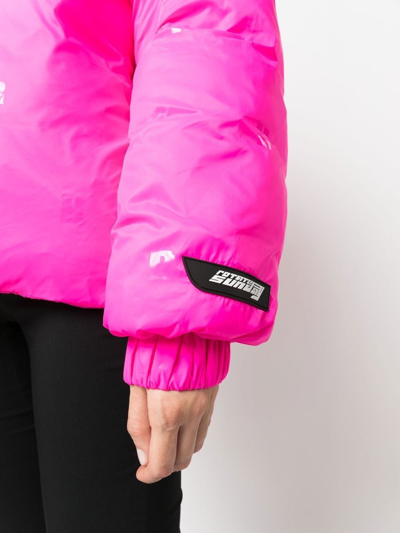 Rotate Birger Christensen Pink Tina Short Puffer Jacket In Pink