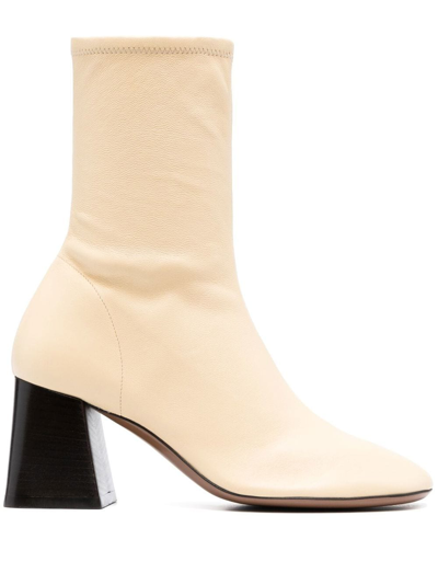 Shop Neous Sock-style Leather Boots In Neutrals