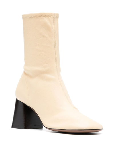 Shop Neous Sock-style Leather Boots In Neutrals
