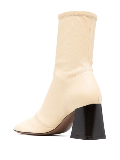 Shop Neous Sock-style Leather Boots In Neutrals