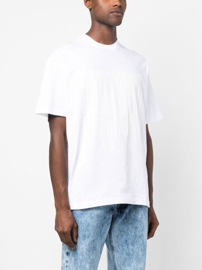 Shop Vtmnts Dripping Barcode T-shirt In White