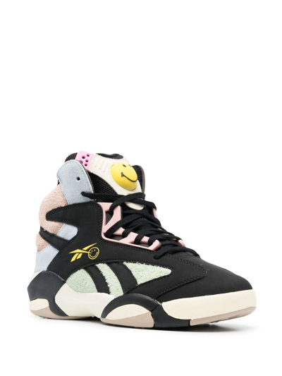 Shop Reebok Smiley Shaq Attaq Sneakers In Black