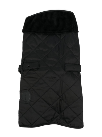 Shop Barbour Diamond-quilted Dog Coat In Black