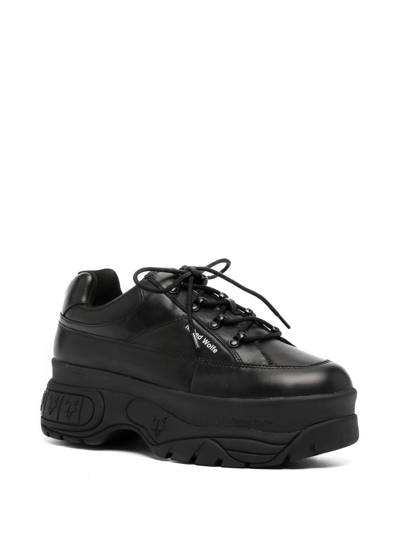 Shop Naked Wolfe Chunky Lace-up Sneakers In Black