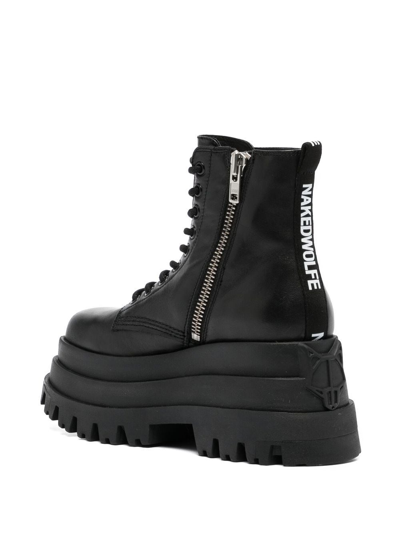 Naked Wolfe Sloane Lug Sole Bootie In Black Leather