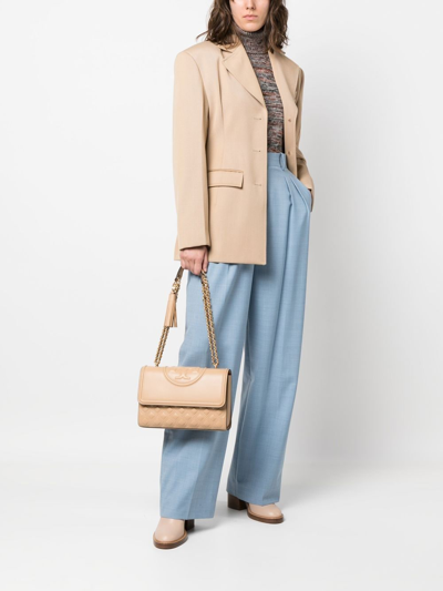 Tory Burch Fleming Convertible Shoulder Bag In Neutrals