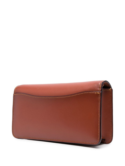 Coach Logo-plaque Crossbody Bag In Brown