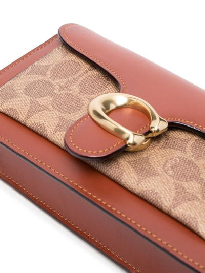 Coach Logo-plaque Crossbody Bag In Brown