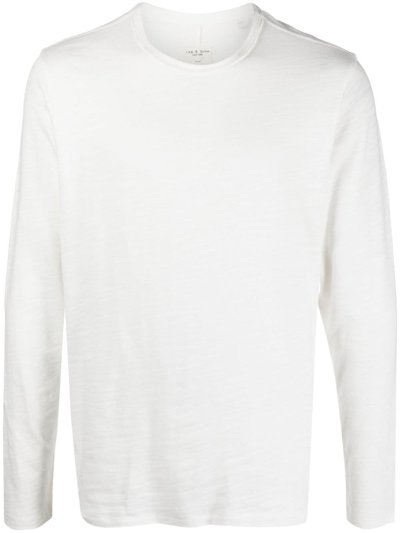 Shop Rag & Bone Long-sleeve Cotton T-shirt In White