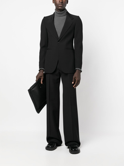 Shop Maison Margiela Single-breasted Wool Suit In Black