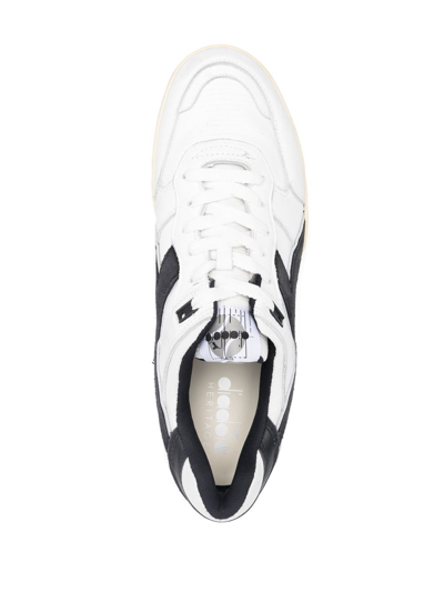 Shop Diadora Logo-patch Low-top Sneakers In White