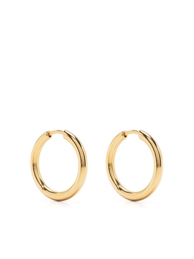 Shop Tom Wood Small Classic Thick Hoop Earrings In Gold