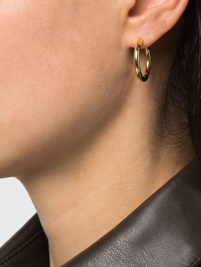 Shop Tom Wood Small Classic Thick Hoop Earrings In Gold