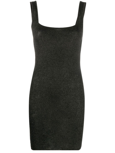 Shop St Agni 90s Sheer Knit Dress - Women's - Lyocell/nylon In Black