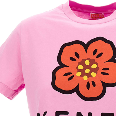 Shop Kenzo Paris Cotton Loose T-shirt In Rose