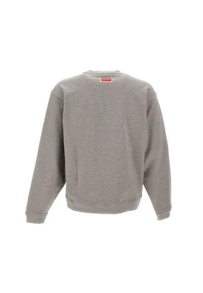 Shop Kenzo Paris Cotton Sweatshirt Seasonal Logo Classic In Grey