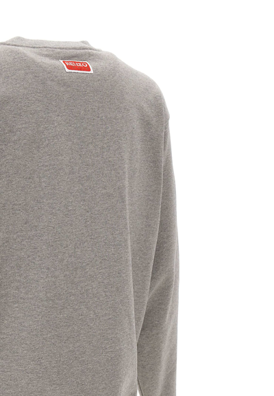 Shop Kenzo Paris Cotton Sweatshirt Seasonal Logo Classic In Grey