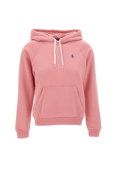 Shop Polo Ralph Lauren Cotton Sweatshirt In Pink