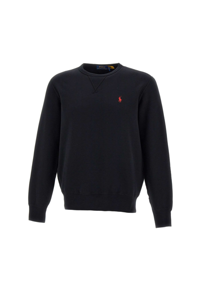 Shop Polo Ralph Lauren Mclassic Cotton Sweatshirt In Black