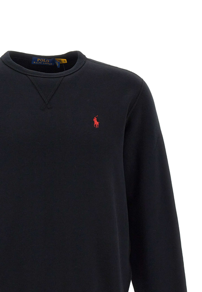 Shop Polo Ralph Lauren Mclassic Cotton Sweatshirt In Black