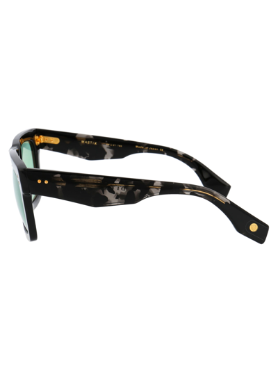 Shop Dita Mastix Sunglasses In 03 Black Tortoise W/ Vintage Green