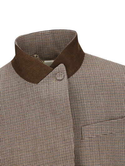 Shop Fendi Single-breasted Houndstooth Jacket In Rogers