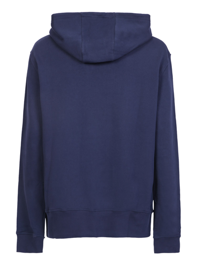 Shop 14 Bros Cotton Hoodie In Blue