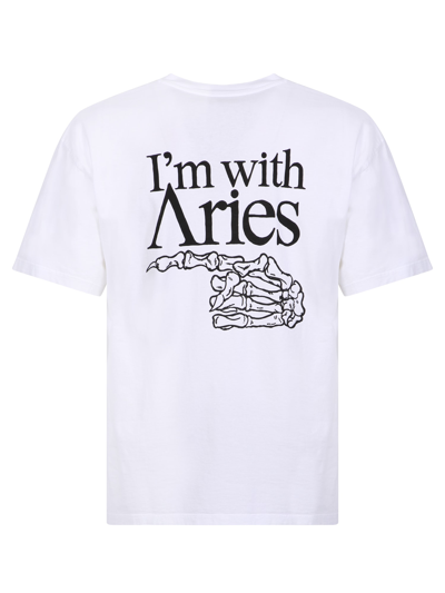 Shop Aries Im With  T-shirt In White