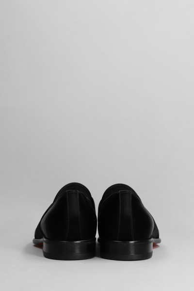 Shop Santoni Isomer Loafers In Black Leather