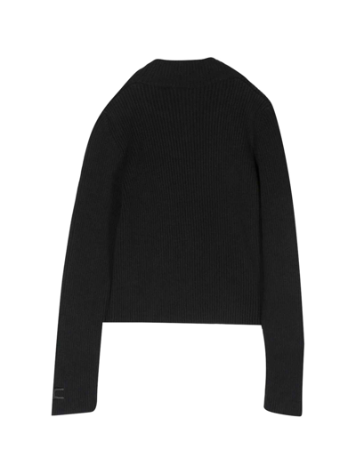 Shop Elisabetta Franchi La Mia Bambina Black Sweater Girl In Nero