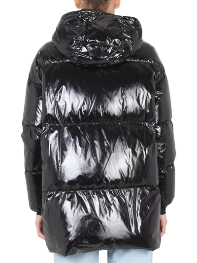 Shop Herno Down Jacket With Hood In Nero