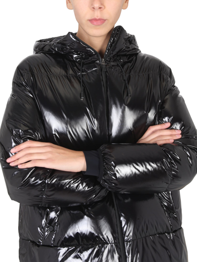 Shop Herno Down Jacket With Hood In Nero
