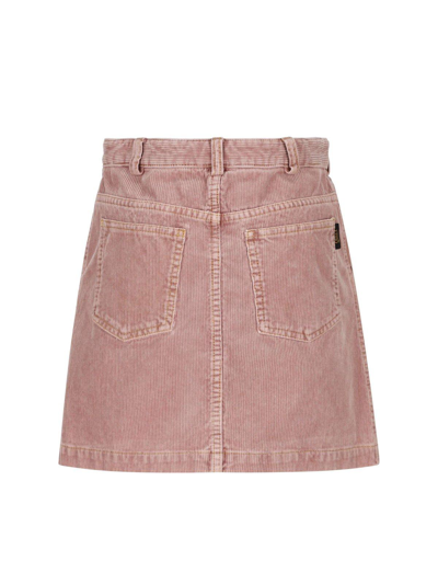 Shop Gucci Straight Hem Mini Skirt In Rosa