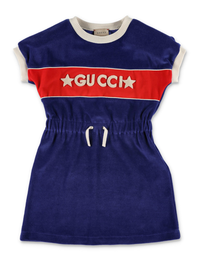 Shop Gucci Dress With Logo Star In Ink