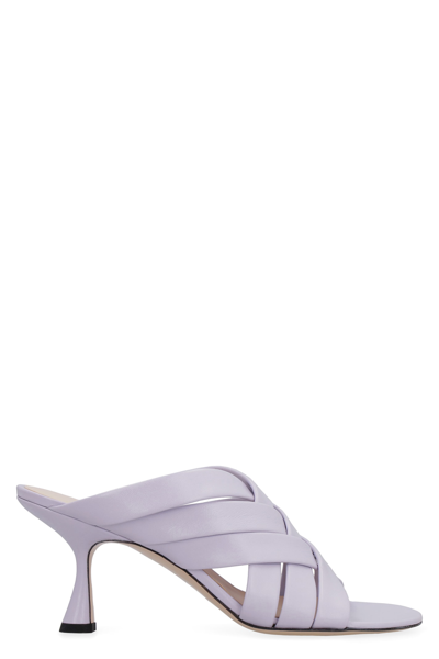 Shop Wandler Louie Leather Mules In Lilac