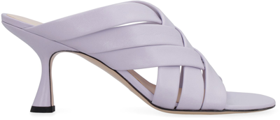 Shop Wandler Louie Leather Mules In Lilac