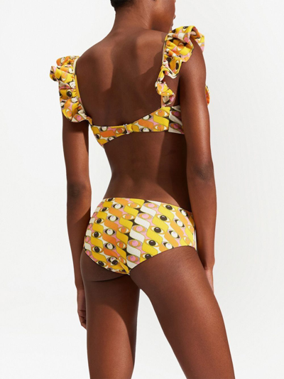 Shop La Doublej Boy Graphic-print Bikini Briefs In Yellow