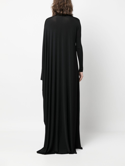 Shop Balenciaga Minimal Maxi Dress In Black